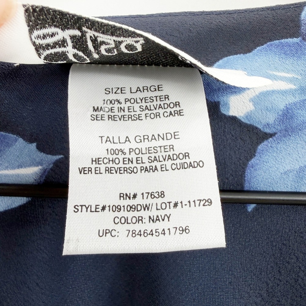 Vintage 90's Floral Sleeveless Midi Dress in Blue Size Large - Picture 7 of 7